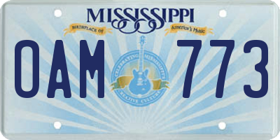 MS license plate OAM773