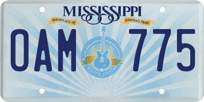 MS license plate OAM775