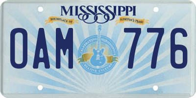 MS license plate OAM776