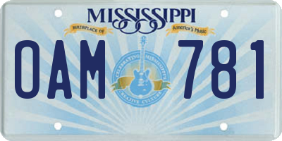 MS license plate OAM781