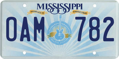 MS license plate OAM782