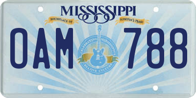 MS license plate OAM788
