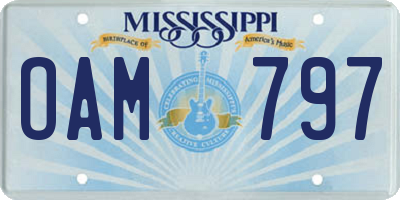 MS license plate OAM797