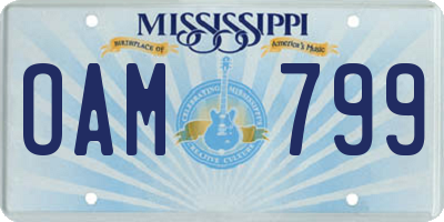 MS license plate OAM799