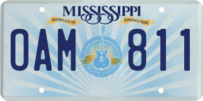 MS license plate OAM811