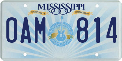 MS license plate OAM814