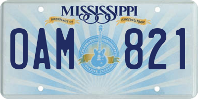 MS license plate OAM821