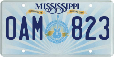 MS license plate OAM823