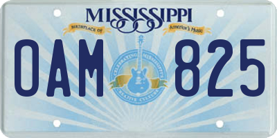 MS license plate OAM825