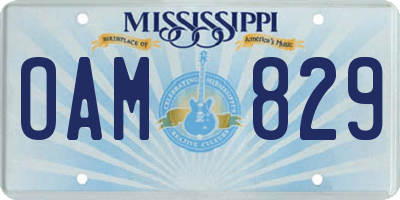 MS license plate OAM829