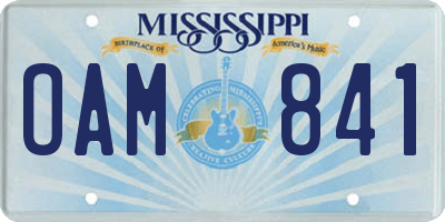 MS license plate OAM841