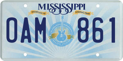 MS license plate OAM861