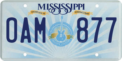 MS license plate OAM877