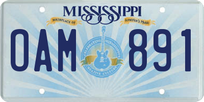MS license plate OAM891