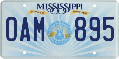 MS license plate OAM895