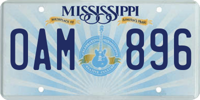 MS license plate OAM896