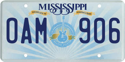 MS license plate OAM906