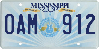 MS license plate OAM912