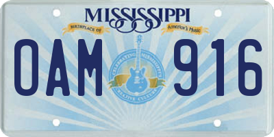 MS license plate OAM916