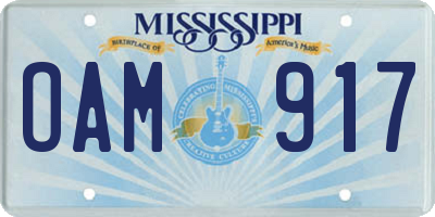 MS license plate OAM917