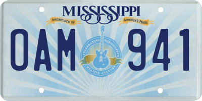 MS license plate OAM941