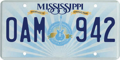 MS license plate OAM942