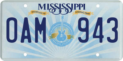 MS license plate OAM943
