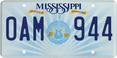 MS license plate OAM944