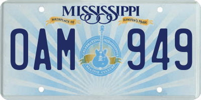 MS license plate OAM949