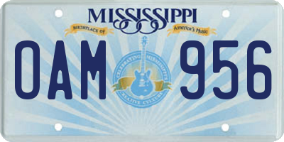 MS license plate OAM956