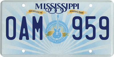 MS license plate OAM959