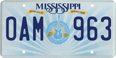 MS license plate OAM963