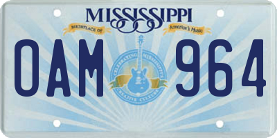 MS license plate OAM964