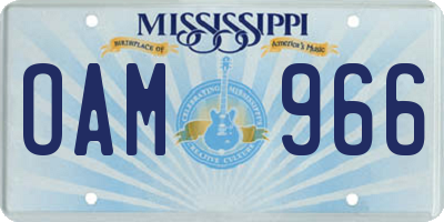 MS license plate OAM966