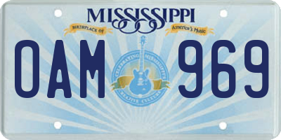 MS license plate OAM969