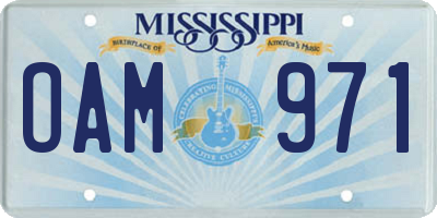 MS license plate OAM971