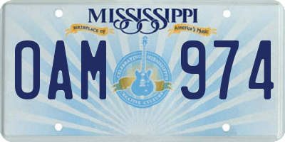MS license plate OAM974