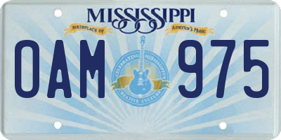 MS license plate OAM975