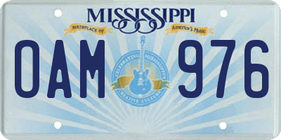 MS license plate OAM976