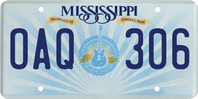 MS license plate OAQ306