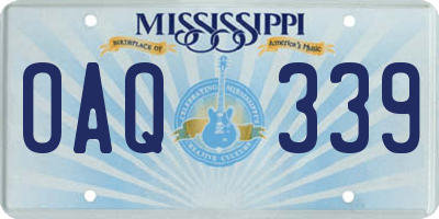 MS license plate OAQ339