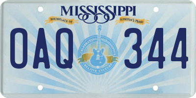 MS license plate OAQ344
