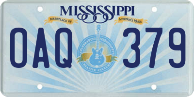 MS license plate OAQ379