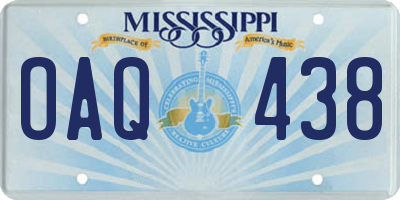MS license plate OAQ438
