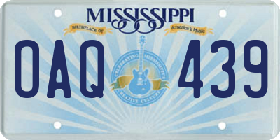 MS license plate OAQ439