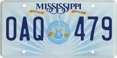 MS license plate OAQ479