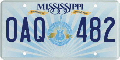 MS license plate OAQ482