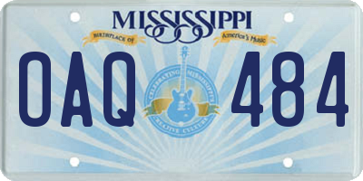 MS license plate OAQ484
