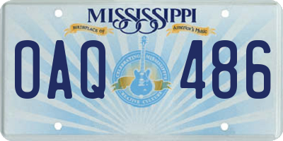 MS license plate OAQ486