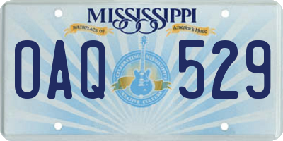 MS license plate OAQ529